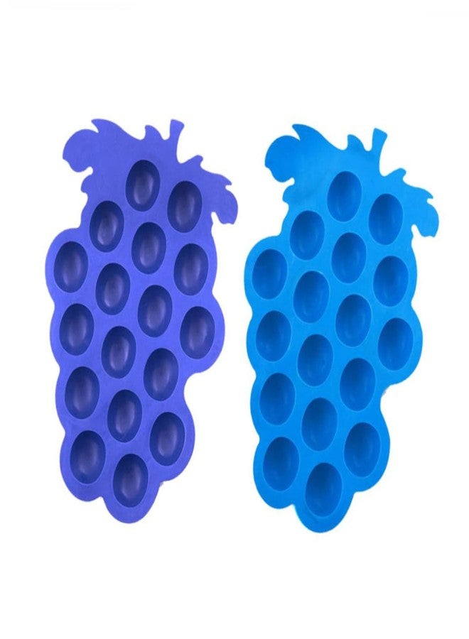 OFFSCH Grapes Shaped Silicone Ice Cube Tray and Chocolate Mold 8.26X4.72 Inch Diy Ice Mold for Summer Drinks and Party Treats Random Color